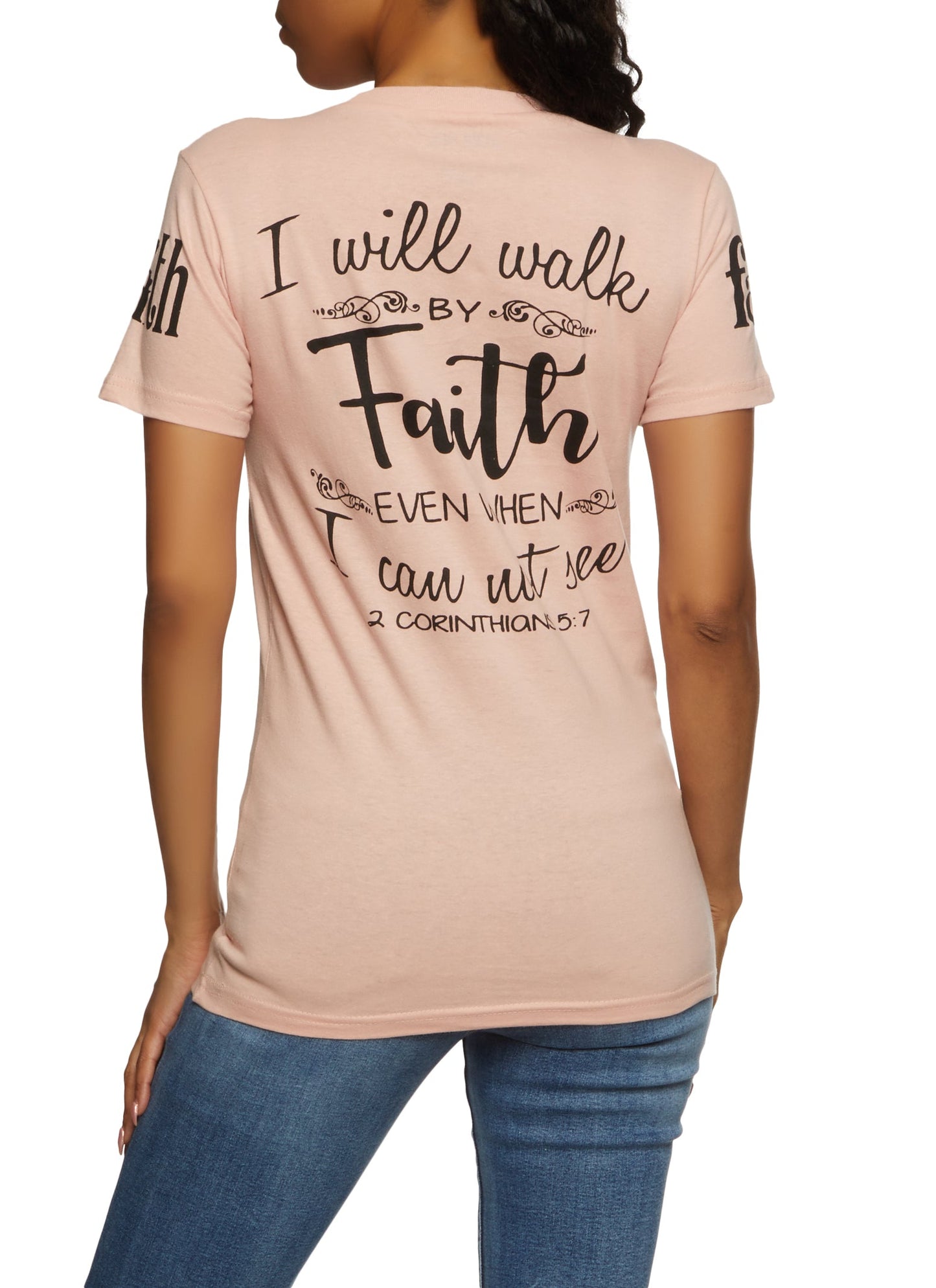 Walk By Faith Not By Sight Sequin Tee